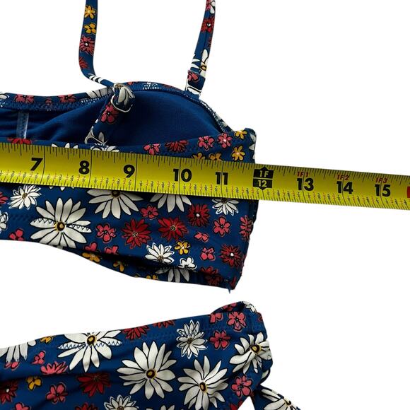 Adore Me Blue Multicolor Floral  Swimsuit Size Bottom XS Top Small NWOT | 54-8 - Picture 6 of 7